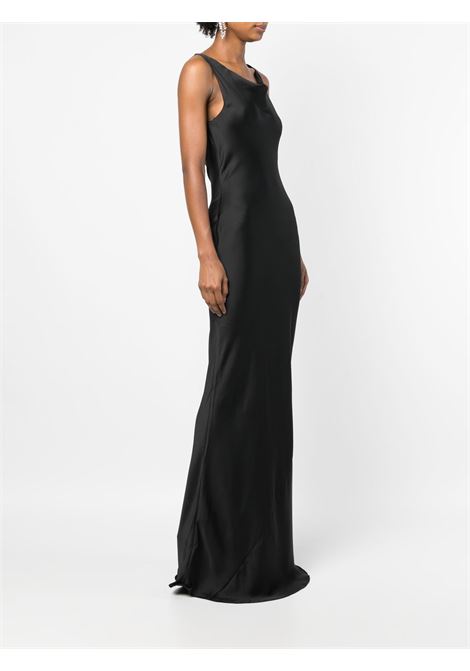 Black cowl-neck satin gown Norma Kamali - women NORMA KAMALI | ST2223CB739001